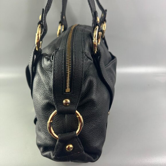 MICHAEL Michael Kors Black Leather Front Pocket Satchel - Picture 4 of 14